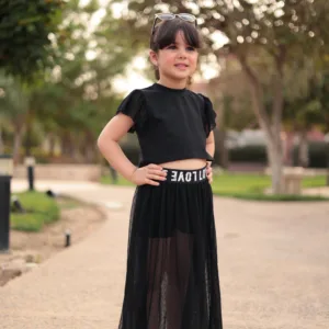 Black Skirt & Blouse Set