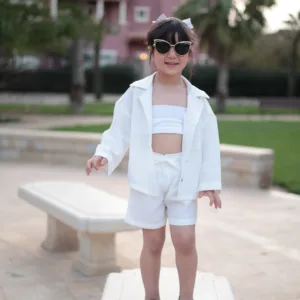 White Shorts & Shirt Set